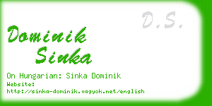 dominik sinka business card